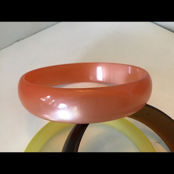Vintage Brown Yellow and Orange Bangles - Picture 3 of 3